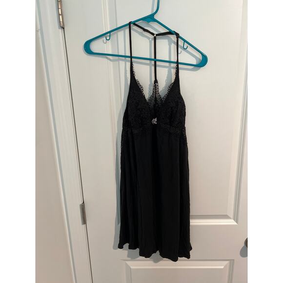 Victoria's Secret Tops - Victoria’s Secret Black Lace Chemise Nightie – Size Medium